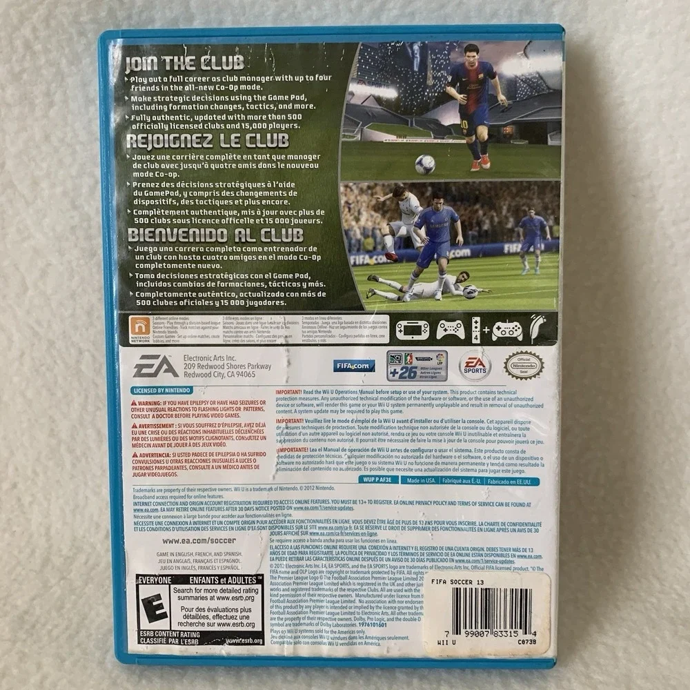 FIFA Soccer 13 (Nintendo Wii U, 2012)